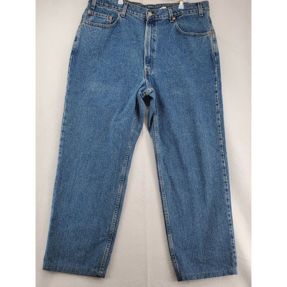 LEVI 550 Jeans Men's Straight Leg Denim 5-Pocket Medium Wash Blue 40/L32 - Picture 2 of 11